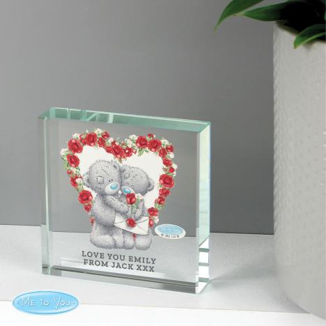Personalised Me to You Rose Heart Large Crystal Token Extra Image 3